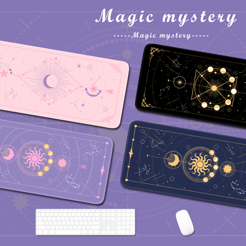 Gaming Accessories Desk - Magic Moon Star Purple Extra Large