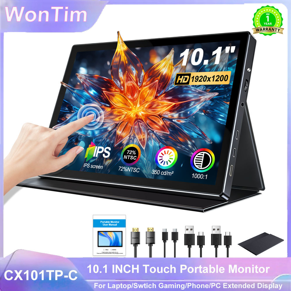 Gaming Accessories Monitor - 10.1 inch touch display 1920X1200 Portable