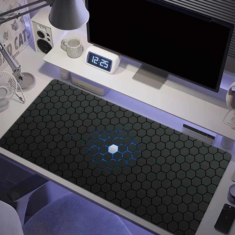 Gaming Accessories Desk - Hexagon Large Gaming Mouse Pad Rectangular
