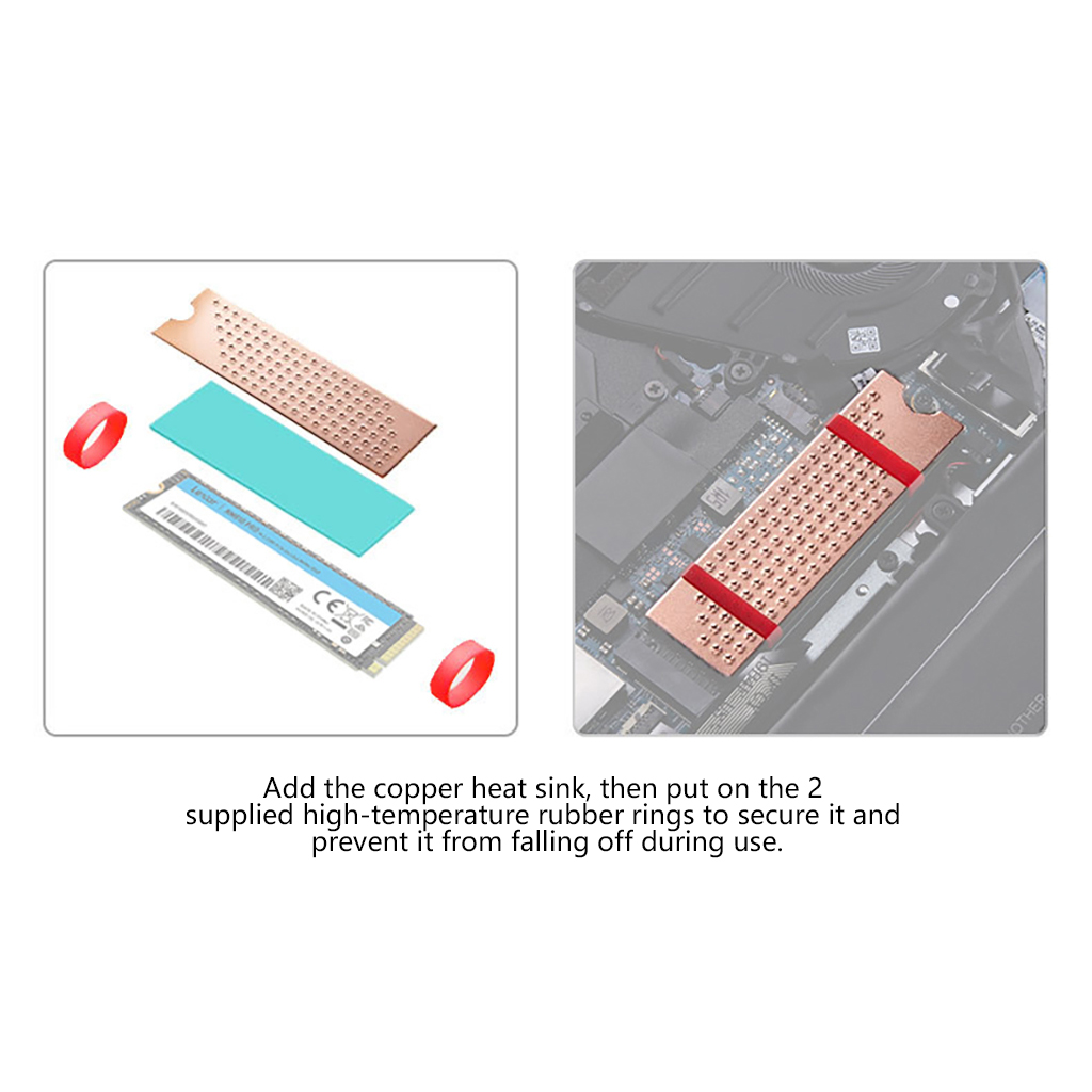 Pure Copper M2 SSD Cooler Dot  - M2 Heatsink Cooler review and price