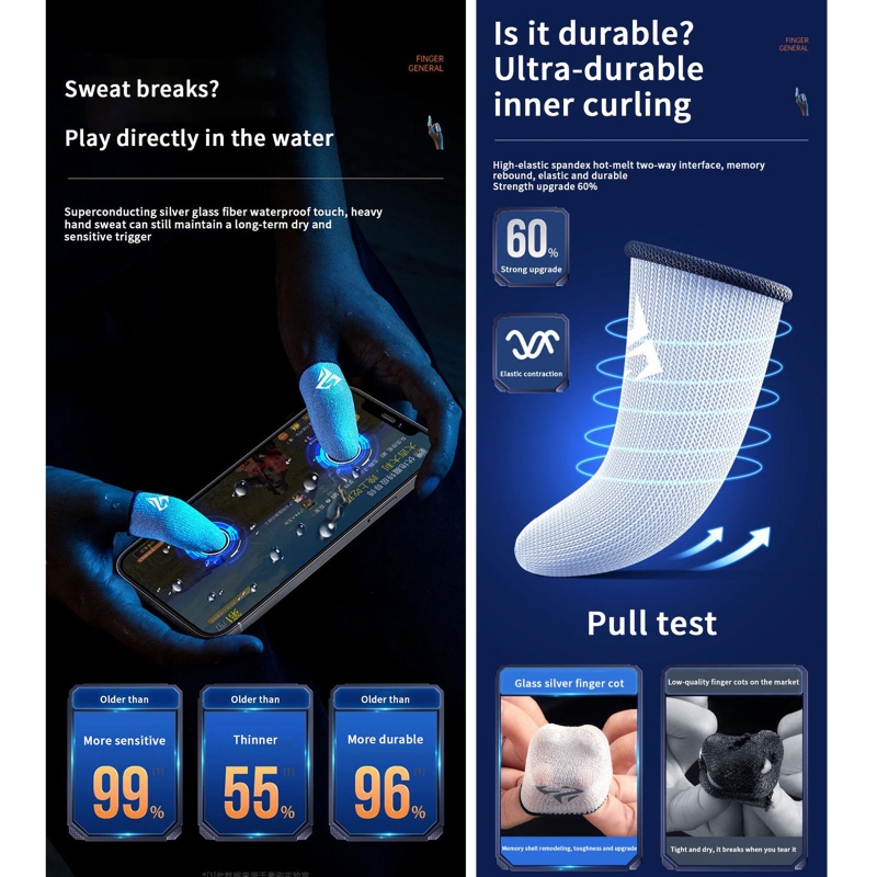 1 Pair Gamer Finger Sleeves Sw - Gaming Accessories For Mobile review and price