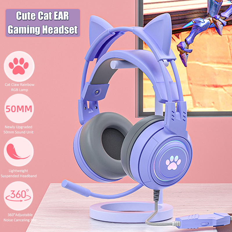 Cute Cat Ear Gaming Headphones - Gaming Accessories Kids review and price