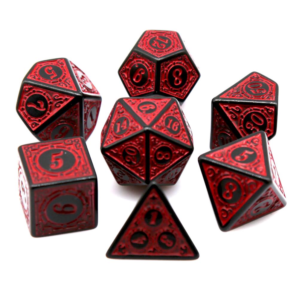 7Pcs Black Red Acrylic Polyhed - Gaming Handheld Accessories review and price