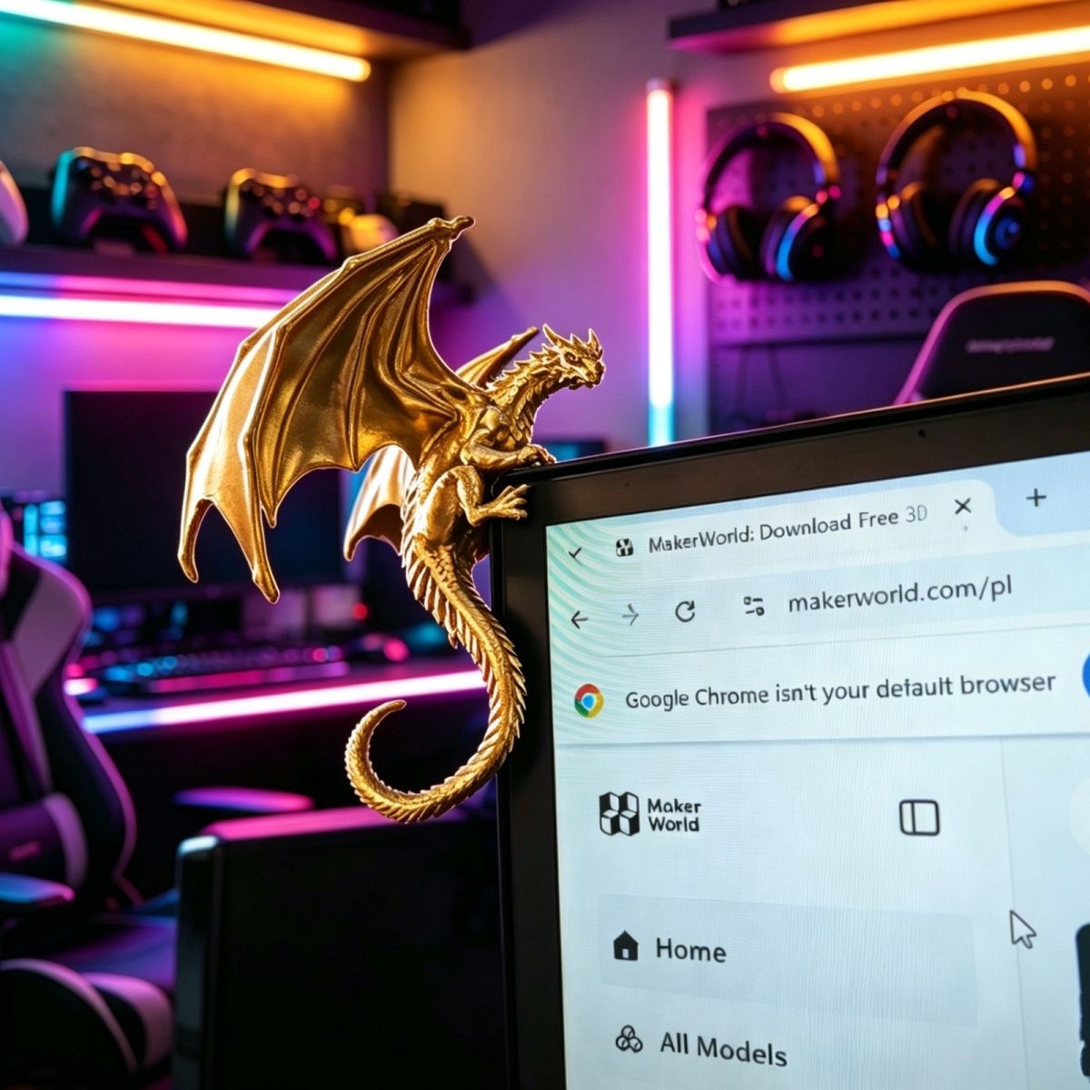 Cool Dragon Lying Figure Monit - Gaming Accessories Monitor review and price